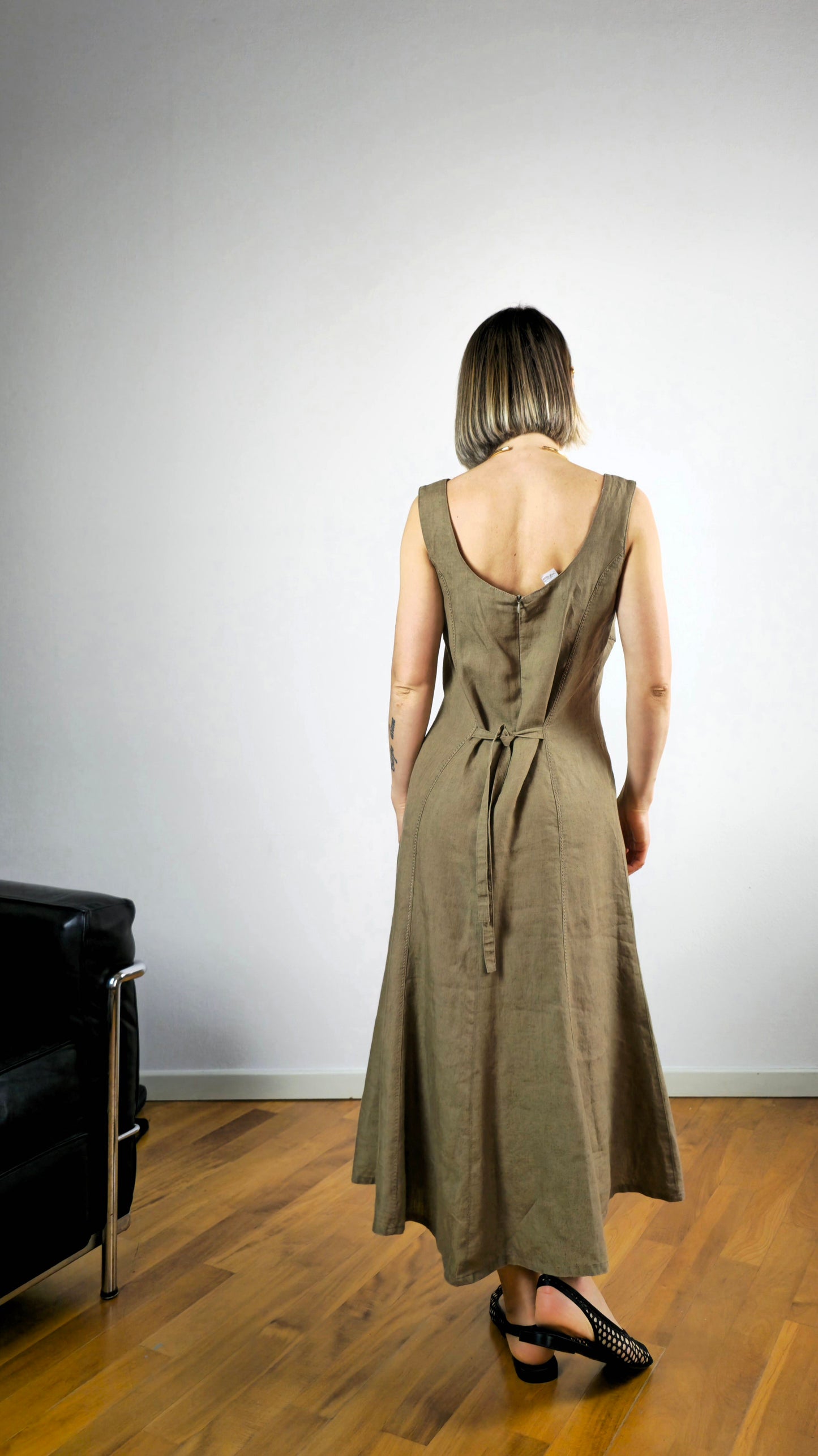 Les Copains linen sand long dress