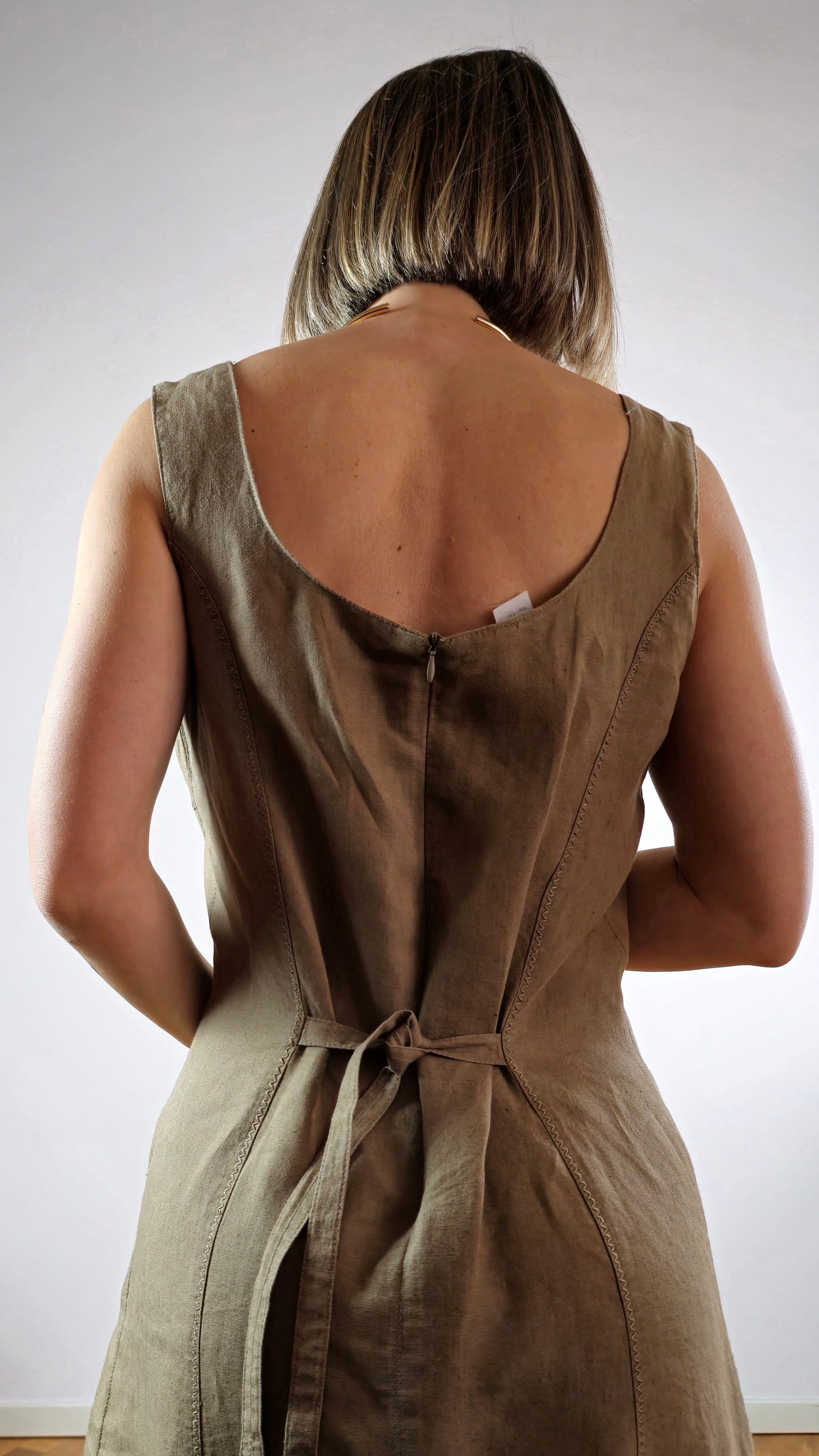 Les Copains  linen sand long dress