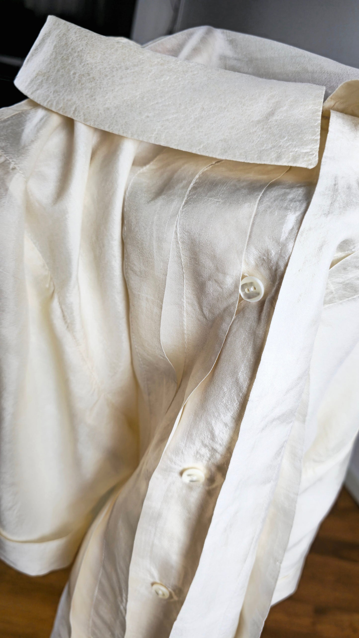 Ivory Silky Shantung  Blouse