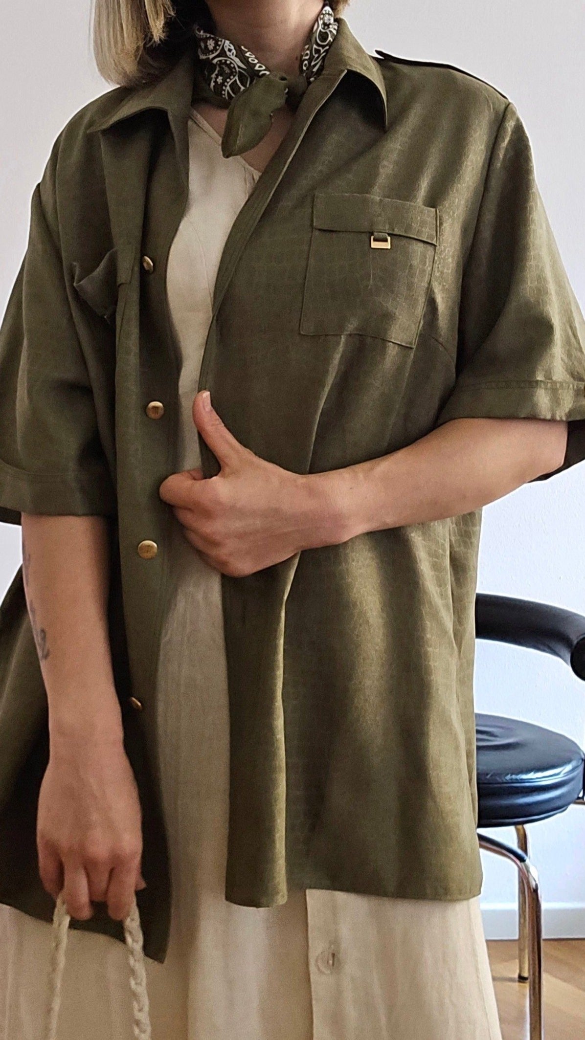 Camicia verde pittone