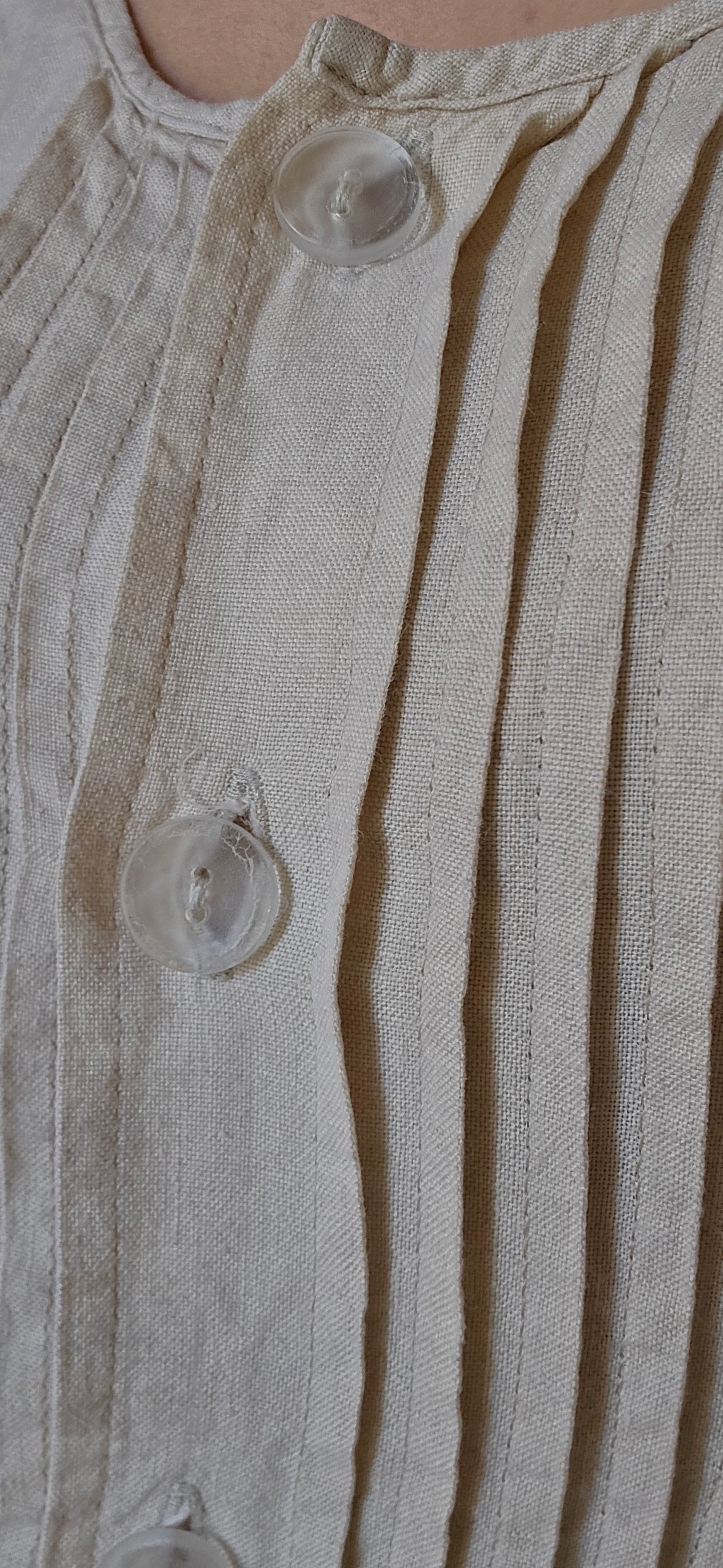 Linen sand long dress