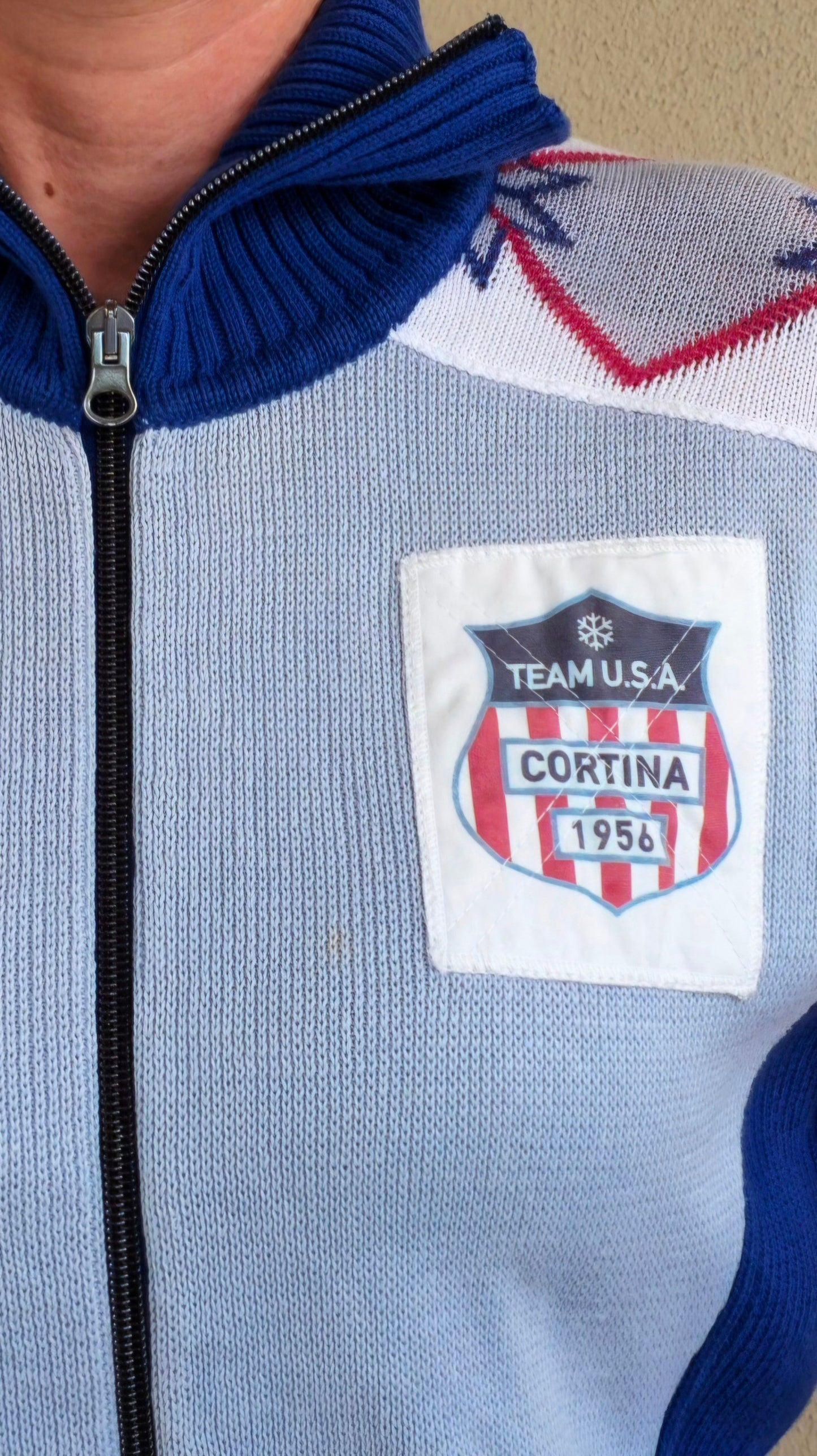 Olimpiadi Cortina 1956 maglioncino trampolino USA