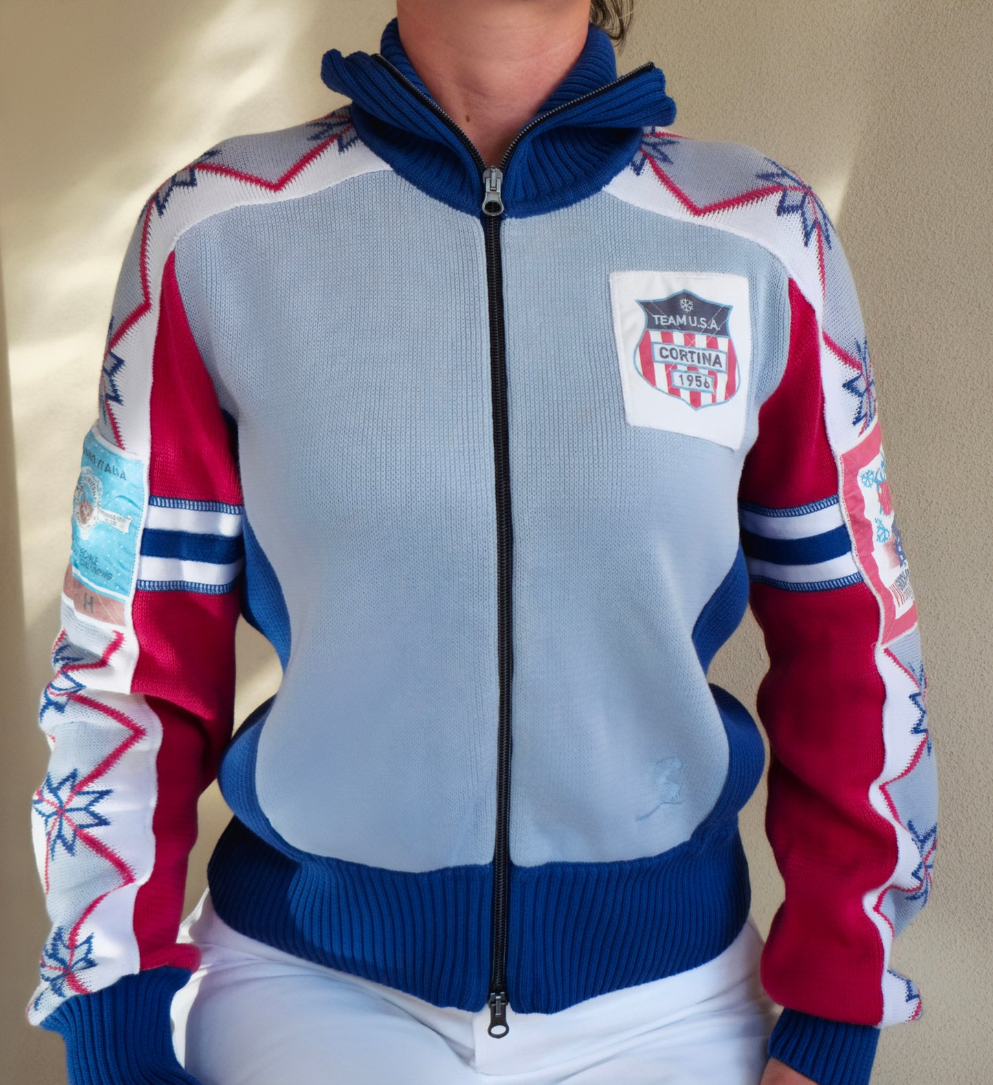 Olimpiadi Cortina 1956 maglioncino trampolino USA